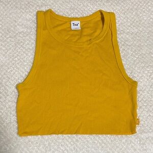 TNA Mustard Ribbed Tank Top